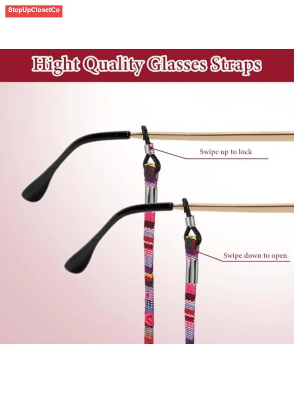 6pcs Eyeglass Strap Women Men Bohemian Glasses Chain Holder Woven Necklace